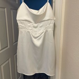 Zara mini dress— white, size XS, brand new with tags still on.
